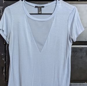 Loose Mesh V-Neck Tee